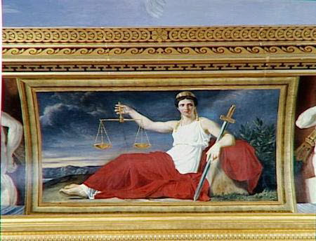Plafond : La France victorieuse à Bouvines (1214)., image 3/4