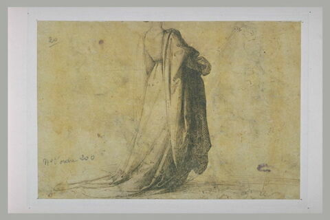 Femme portant une robe à traîne. Esquisse de squelette, image 1/1