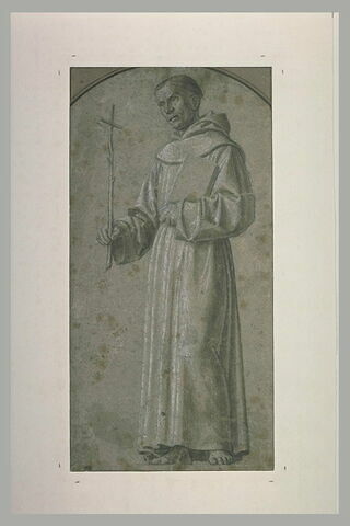 Moine tenant une croix et un livre : saint François, image 2/2