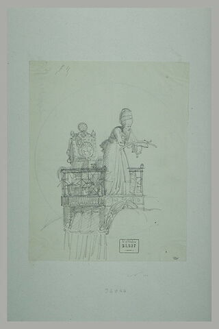 Etude : fontaine de la place de la Bastille ; étude de la figure d'un indien, image 1/1