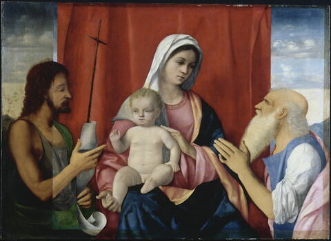 La Vierge et l'Enfant entre saint Jean Baptiste et saint Jérôme, image 1/3