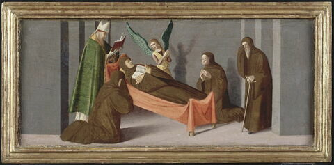 Trois scènes de la vie de saint Jean Gualbert : Mort de saint Jean Gualbert, image 1/3