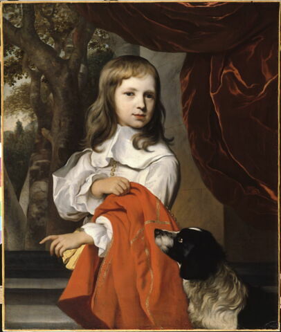 Portrait de jeune garçon au chien