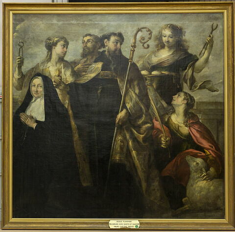 Religieuse avec saint Augustin, sainte Agnès et autres saints