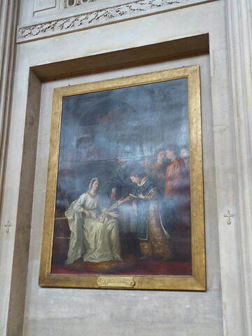 Saint Louis, à son avènement à la couronne, remet à la Reine Blanche de Castille, sa mère, la Régence du Royaume, image 1/2