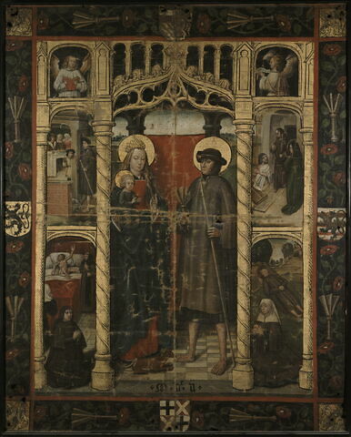 La Bannière des lépreux : la Vierge à l'Enfant avec saint Lazare en lépreux, image 1/1