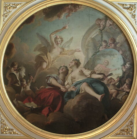 L'Union de la Peinture et de la Sculpture par le Dessin sous la protection de Louis XV