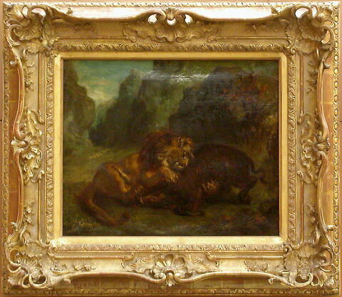 Lion et sanglier, image 2/2