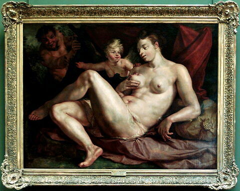 Vénus et l'Amour épiés par un satyre, dit autrefois Jupiter et Antiope, image 2/2