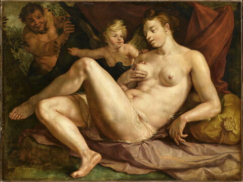 Vénus et l'Amour épiés par un satyre, dit autrefois Jupiter et Antiope, image 1/2