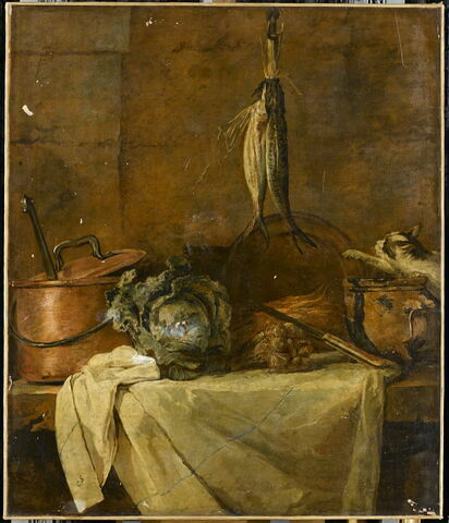 La Table de cuisine, dit aussi Le Larron en bonne fortune, ou Les Harengs avec chat.