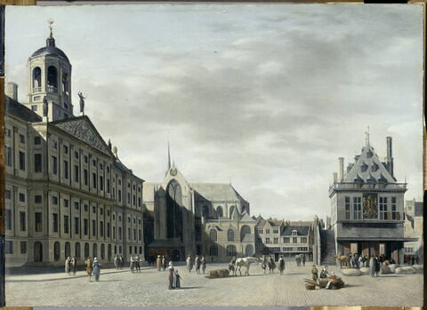 La Place du Dam avec le nouvel Hôtel de Ville à Amsterdam, image 4/4
