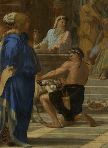 Saint Gervais et saint Protais, amenés devant Astasius, refusent de sacrifier à Jupiter, image 2/7