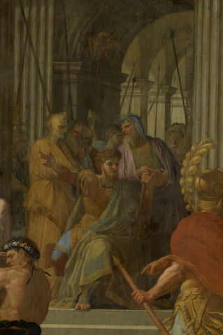 Saint Gervais et saint Protais, amenés devant Astasius, refusent de sacrifier à Jupiter, image 3/7