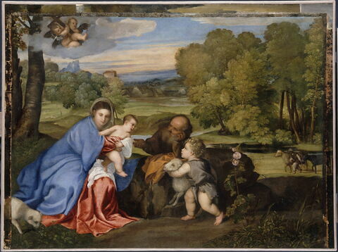 Le Repos de la Sainte Famille avec le petit saint Jean Baptiste, image 10/10