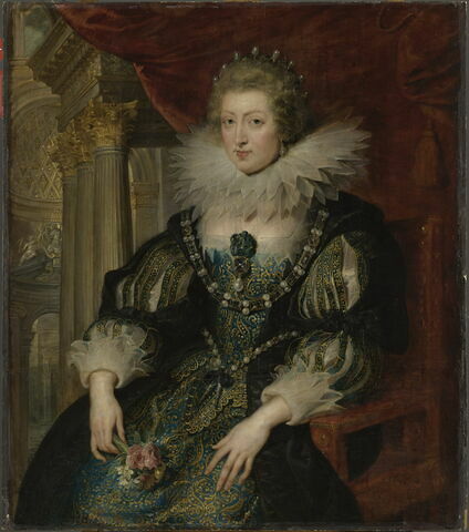 Portrait d’Anne d’Autriche (1601-1666), reine de France, épouse de Louis XIII et mère de Louis XIV, image 1/2