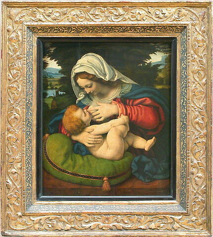 La Vierge allaitant l'Enfant, dit La Vierge au coussin vert, image 10/10