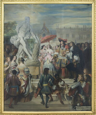 Puget présentant sa statue de Milon de Crotone à Louis XIV, dans les jardins de Versailles, image 23/23