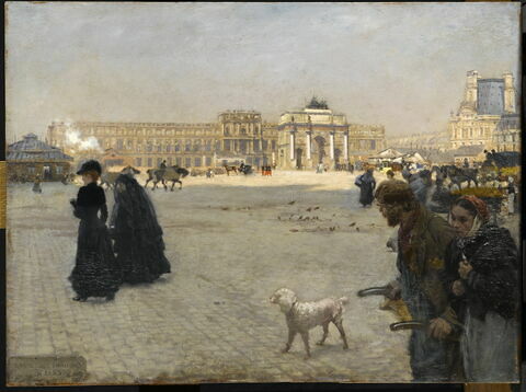 La Place du Carrousel : ruines des Tuileries en 1882