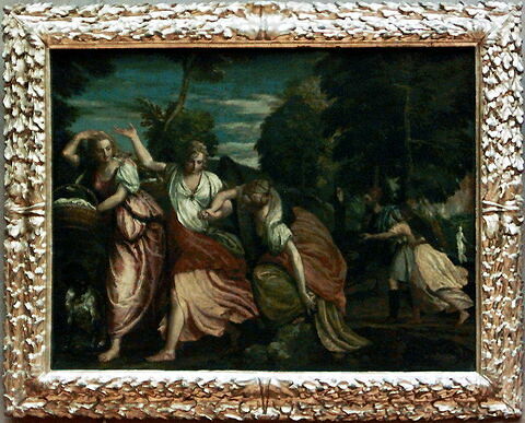 Loth et ses filles fuyant Sodome sous la conduite de deux anges, image 2/3