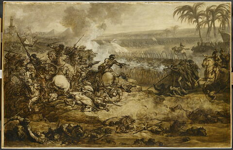 La Bataille des Pyramides (21 juillet 1798). Esquisse, image 1/8