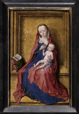 La Vierge à l' Enfant, assise dans une niche de pierre, image 4/4