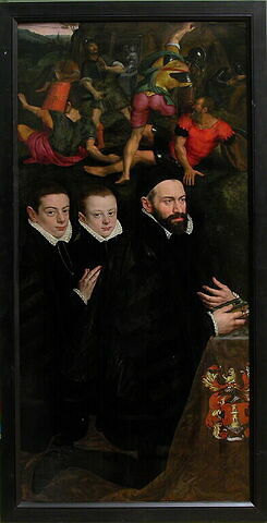 Portrait d'Antonio del Rio et ses fils (Martin, Antoine et Jérôme), avec la Résurrection du Christ à l'arrière-plan, image 2/4
