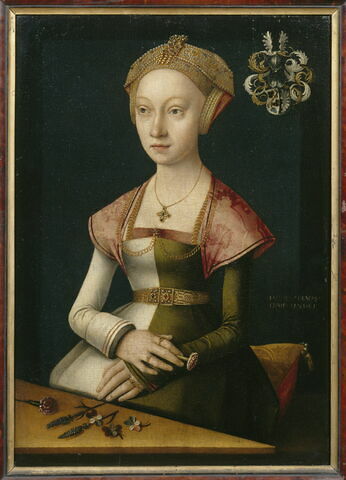Portrait d'une jeune femme de Lübeck tenant un oeillet, image 6/6