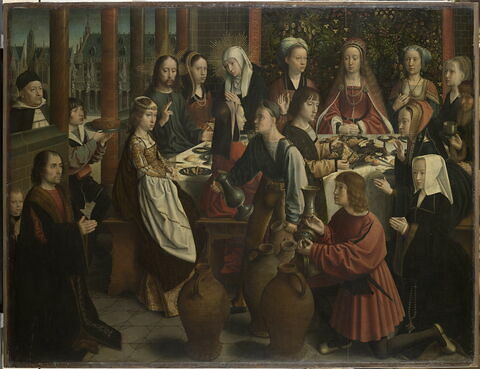 Les noces de Cana, avec Jean de Sedano, son fils et son épouse