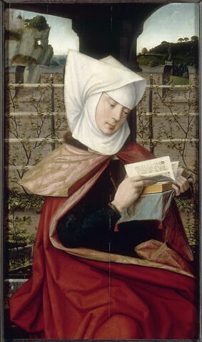 Emérencie, mère de sainte Anne. Revers en grisaille : Sainte Claire, image 4/5