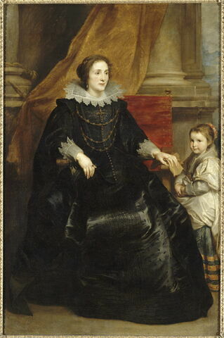 Portrait d'une dame de qualité et de sa fille. Pendant de l'INV. 1242, image 3/3