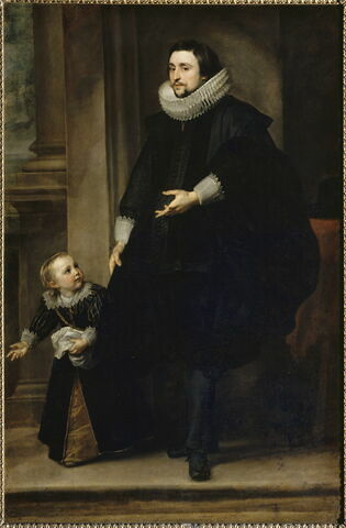 Portrait d'un homme de qualité avec son fils. Pendant de l’INV. 1243, image 3/3