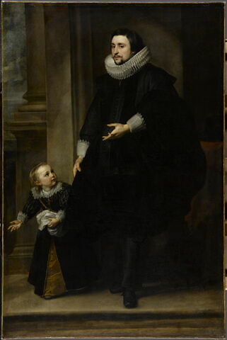 Portrait d'un homme de qualité avec son fils. Pendant de l’INV. 1243