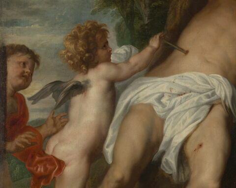 Saint Sébastien secouru par les anges après son supplice, image 2/5