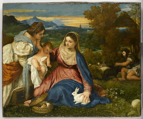 La Vierge à l'Enfant avec sainte Catherine d'Alexandrie et un berger,  dit La Vierge au lapin