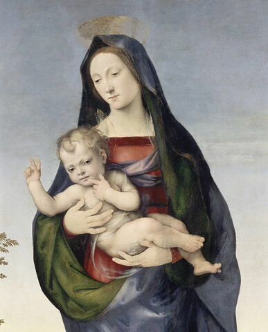Saint Jérôme et saint Zénobe adorant l'enfant Jésus dans les bras de la Vierge, image 5/6