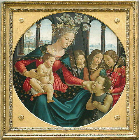 La Vierge et l'Enfant entourés du petit saint Jean Baptiste et de trois anges, image 11/12