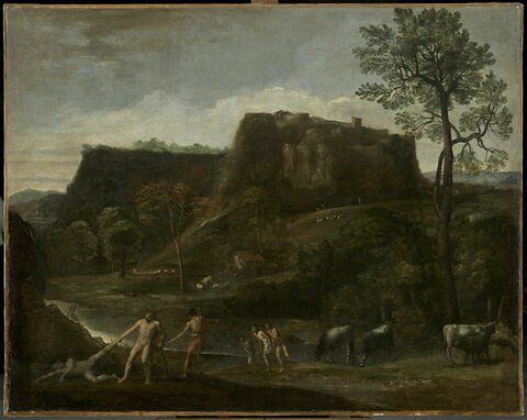 Paysage avec Hercule tirant Cacus de sa caverne, image 1/3