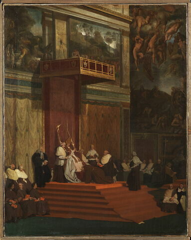 Le pape Pie VII tenant chapelle