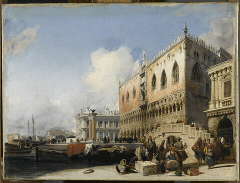 Vue de Venise. Le Quai des Esclavons et le Palais des Doges