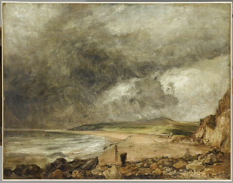 La baie de Weymouth (Dorset) à l'approche de l'orage