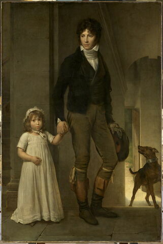 Jean-Baptiste Isabey (1767-1855), peintre en miniature, et sa fille Alexandrine, enfant, plus tard Mme Cicéri (1791-1871)