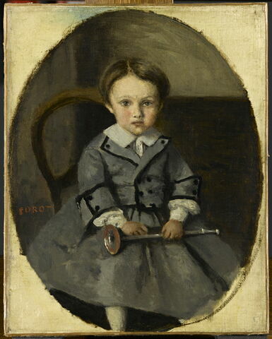 Maurice Robert, enfant (1853-1925), fils de françois-Parfait Robert, ami de Corot, magistrat à Mantes., image 1/2