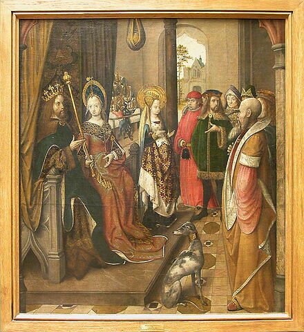 Sainte Ursule annonce à la cour de son père sa décision d'aller en pèlerinage à Rome avec onze mille vierges, image 2/3