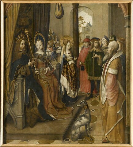 Sainte Ursule annonce à la cour de son père sa décision d'aller en pèlerinage à Rome avec onze mille vierges