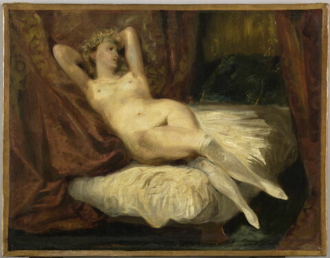 Étude de femme nue, couchée sur un divan, dit La femme aux bas blancs