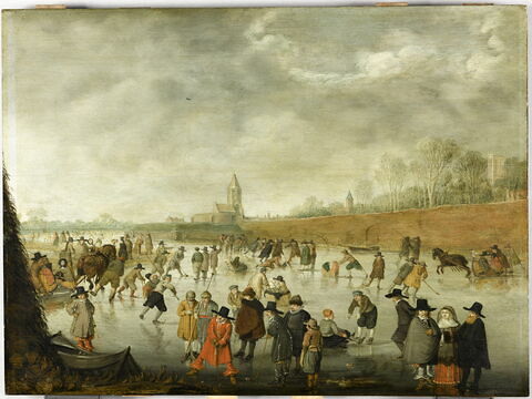Scène de patinage à Kampen