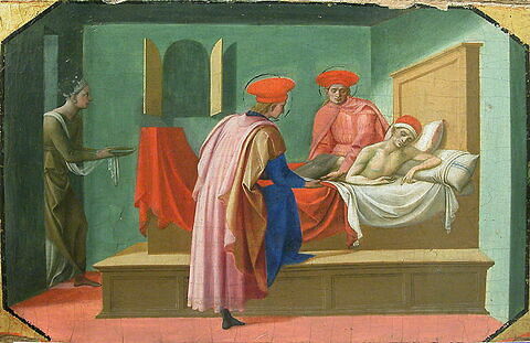 Saint François d' Assise recevant les stigmates, saint Cosme et saint Damien soignant un malade, image 5/8