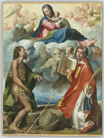 La Vierge à l'Enfant en gloire avec saint Jean Baptiste et saint Étienne