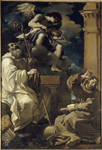 Saint François en extase et saint Benoît avec un ange musicien, image 4/4
